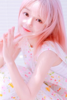 Pink long hair beauty photo mobile wallpaper