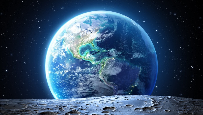 Earth space perspective creative desktop wallpaper