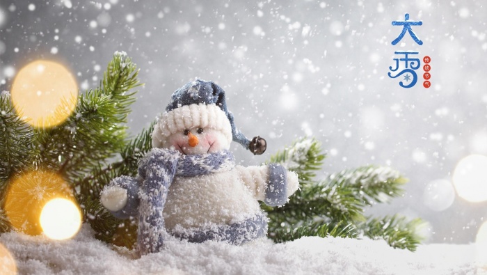 Cute snowman pictures desktop wallpaper during heavy snowfall