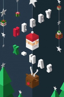 聖誕快樂英文文字圖片手機壁紙