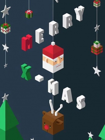 圣诞快乐英文文字图片手机壁纸