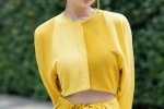 Rainie Yang sexy photo in beautiful yellow suit