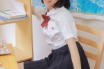 Pure beauty mm student girl sexy classroom uniform photo
