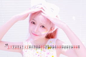 May 2021 loli beauty desktop calendar wallpaper