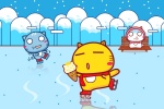 Hami cat winter cartoon picture desktop wallpaper