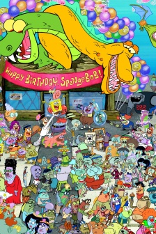 海绵宝宝全家福手机壁纸