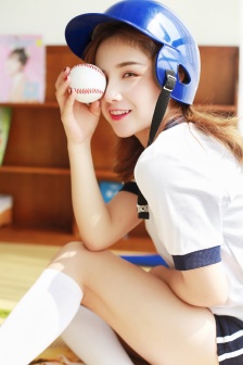 棒球少女體操運動服性感撩人寫真