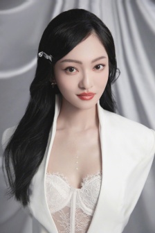 張韶涵輕紗白西服優雅性感寫真