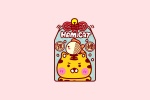 哈咪猫虎年祈福符卡通图片壁纸