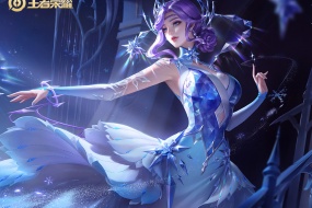 王者榮耀甄姬冰雪圓舞曲高清桌麵壁紙