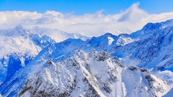 Selected high-definition snow mountain scenery pictures desktop wallpaper