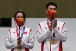 High-definition pictures of Yang Yang’s winning combination in the 10-meter air rifle Eastern Olympics competition