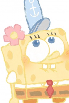 海绵宝宝系列插画手机壁纸