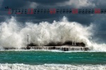May 2022 sea waves desktop calendar wallpaper