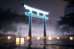 Ghost Line Tokyo Torii Computer Wallpaper
