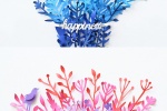 Creative fresh and colorful pattern paper-cut mobile wallpaper