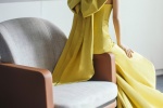 Zhou Dongyu sexy fashion photo in yellow dress