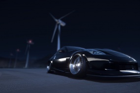 黑色尼桑350Z跑车桌面壁纸