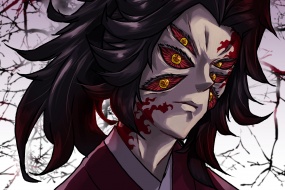 鬼滅之刃黑死牟角色電腦壁紙