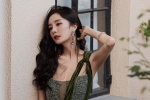 Yang Mi green dress sexy photo desktop wallpaper