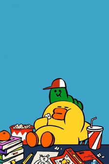 萌趣可爱卡通吃货手机壁纸