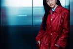 Jing Tian cool and sexy photo in red windbreaker