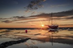 Beautiful sunset at the seaside desktop wallpaper