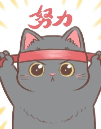 努力貓咪卡通頭像