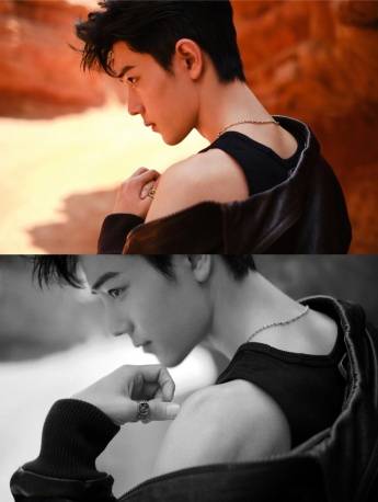 肖戰夾克背心酷帥寫真圖片