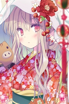 Cute Japanese anime beauty uniform mobile wallpaper