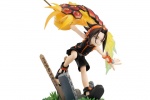 Partial details of the Shaman King Asakura Leaf figure