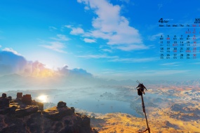 Spectacular nature scenery calendar wallpaper for April 2022