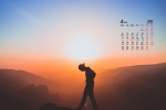 2022年4月唯美意境人像背影日历壁纸