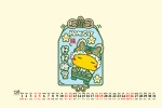 2021年12月哈咪貓卡通日曆壁紙