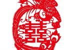 中国风剪纸喜字手机壁纸