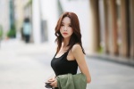 Sexy street photos of beauties in suspenders and backless sultry photos