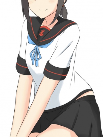 二次元短裙製服美女圖片手機壁紙