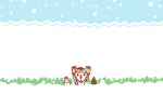 Akita-kun Christmas cartoon pictures desktop wallpaper