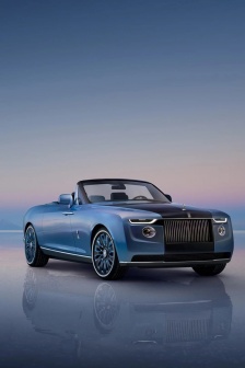 Dark tone Rolls-Royce floating shadow mobile wallpaper