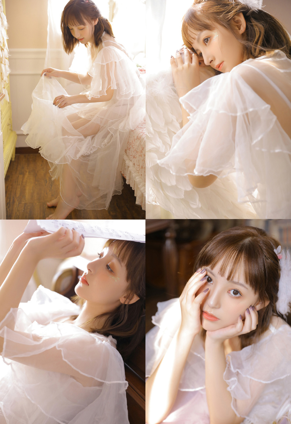 [2021-09-30] 天堂美图这漂亮的白纱裙美女 [86P] - 库里丝