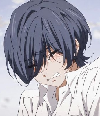 Broken and sad two-dimensional boy's avatar