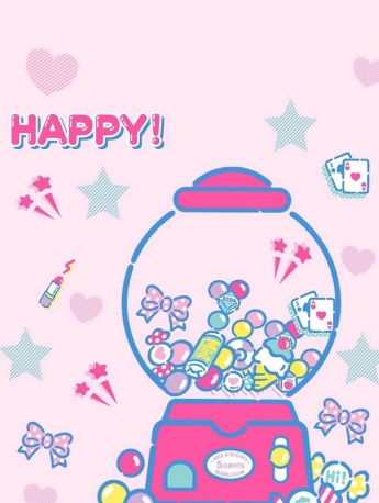 粉色卡通萌物高清手机壁纸