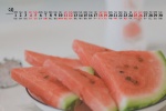 2021年9月清涼西瓜桌麵日曆壁紙