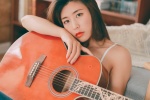 Tall beauty with skinny figure, charming and sexy photo