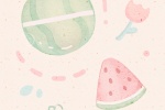 Cartoon style fruit series wallpaper