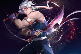 鬼滅之刃宇髄天元角色電腦壁紙