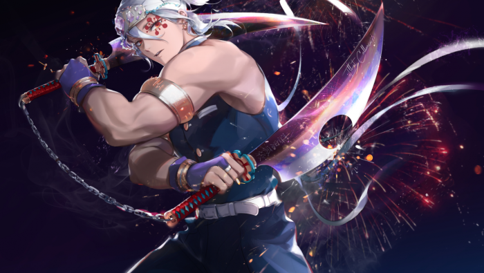 Demon Slayer: Kimetsu no Yaiba Uzuki Tengen character computer wallpaper