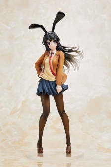List of multiple pictures of Mai Sakurajima’s uniform bunny girl figure