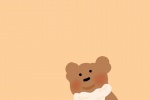 Cute cute bear cartoon mobile wallpaper