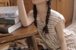 可愛雙馬尾女孩害羞清純美女寫真照